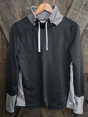 Under Armour Womens Black & Gray Performance Pullover Size Medium